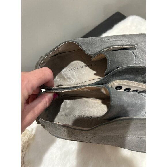 John Varvatos Laceless Derby Slip On Shoes Grey Mens Size 9 main image 7
